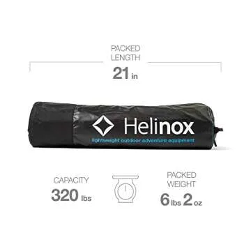 Helinox Cot One High 15-Inch Compact Camping Cot for Comfort and Convenience