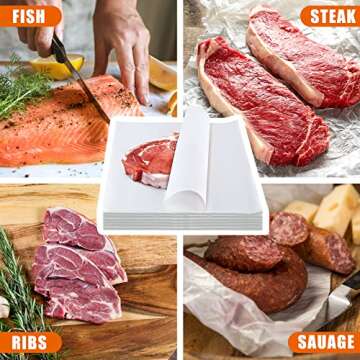 Sublimation White Butcher Paper Disposable Butcher Paper Sheets Square Meat Sheet Precut No Wax for Heat Press, Wrapping Meat, Art Project(100 Pieces,12 x 12 Inches)