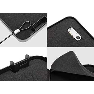 Zuwo Pistol Safe, Portable Travel Quick-Access Handgun Gun Safes for Cars, Combination Lock Box, 2 Pack