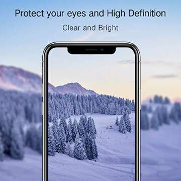PERFECTSIGHT Anti Blue Light Tempered Glass Screen Protector Compatible with iPhone 11, iPhone XR 6.1 inch, Blue light Blocker, HD Clear Eye Protection, Easy Installation with Alignment Frame (1 Pack)