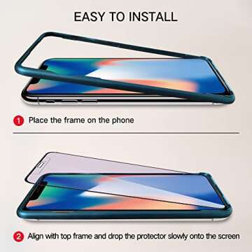 PERFECTSIGHT Anti Blue Light Tempered Glass Screen Protector Compatible with iPhone 11, iPhone XR 6.1 inch, Blue light Blocker, HD Clear Eye Protection, Easy Installation with Alignment Frame (1 Pack)