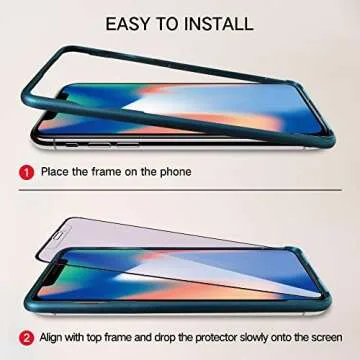 PERFECTSIGHT Anti Blue Light Tempered Glass Screen Protector Compatible with iPhone 11, iPhone XR 6.1 inch, Blue light Blocker, HD Clear Eye Protection, Easy Installation with Alignment Frame (1 Pack)