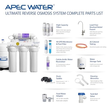 APEC Water Systems Top Tier Supreme Certified Alkaline Mineral pH+ High Flow 90 GPD 6-Stage Ultra Safe Reverse Osmosis Drinking Water Filter System (Ultimate RO-PH90)