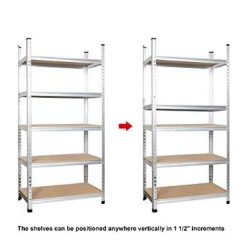 Amazon Basics Medium Duty 5-Tier Storage Shelving 48x18x72