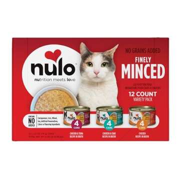 Nulo Finely Minced Variety Flavor Wet Canned Cat Food, 2.8 Ounce (Pack of 12)