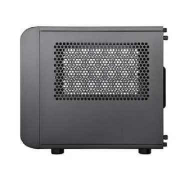 Thermaltake Core V1 SPCC Mini ITX Cube Gaming Computer Case Chassis, Interchangeable Side Panels, Black Edition, CA-1B8-00S1WN-00
