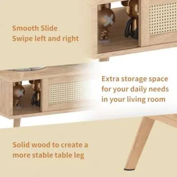 Forsho Rattan Coffee Table - Stylish with Storage Solutions