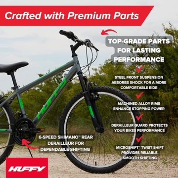 Huffy 20 Inch Boys Mountain Bike with Shimano Shifting