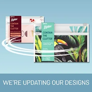 Ziploc Reusable Travel Makeup Accessory Bags 10 Pack