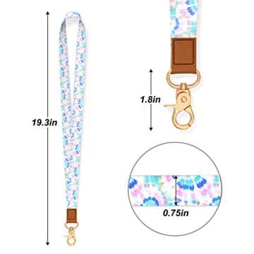 Hsxnam Neck Lanyard Key Chain, Long Lanyard Strap Keychain Holder for Women Men Car Keys ID Badges C...