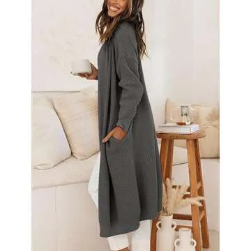 DEESHA Women’s Cozy Long Sleeve Cardigan with Pockets