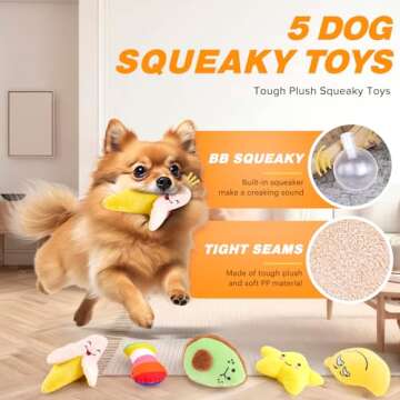 23 Pack Puppy Chew Toys for Small & Medium Dog, Cute Plush Dog Squeaky Toys for Puppies, Dog ChewToys with Rope Toys, Treat Ball for Teething, Interactive Dog Toys with Tough Chewers, Puppy Supplies