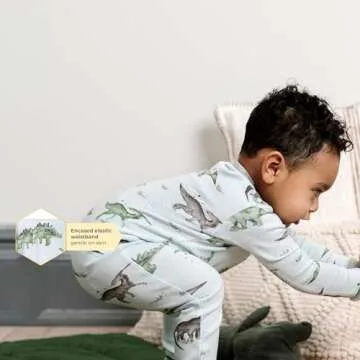 Burt's Bees Baby Boys Pajamas - Soft Organic Cotton Set for Comfort