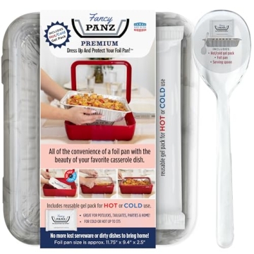 Fancy Panz Premium Serving Tray for Food - Elegant & Portable Aluminum Pan Carrier