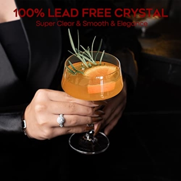 Chouggo Premium Crystal Martini Glasses Set of 6