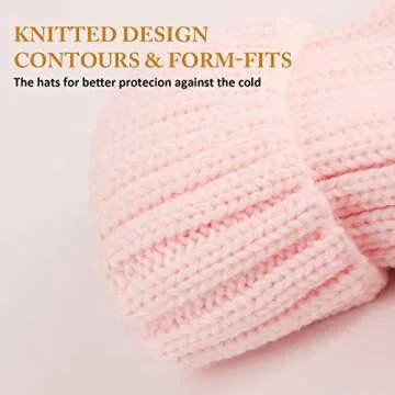 Womens Winter Double Pom Pom Beanie Fleece Lined Bobble Hat Knitted Faux Fur Pom Detachable Ball Cap Adult Skull Hat