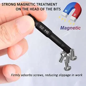 Hex Head Allen Wrench Drill Bit Set (10pc Metric & 10pc SAE), PTSLKHN Allen Wrench Drill Bits, Upgraded 1/4" Quick Release Shank Magnetic Hex Bit Set - Perfect for Ikea Type Furniture