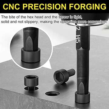 Hex Head Allen Wrench Drill Bit Set (10pc Metric & 10pc SAE), PTSLKHN Allen Wrench Drill Bits, Upgraded 1/4" Quick Release Shank Magnetic Hex Bit Set - Perfect for Ikea Type Furniture