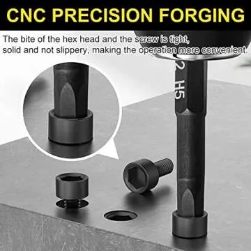 Hex Head Allen Wrench Drill Bit Set (10pc Metric & 10pc SAE), PTSLKHN Allen Wrench Drill Bits, Upgraded 1/4" Quick Release Shank Magnetic Hex Bit Set - Perfect for Ikea Type Furniture