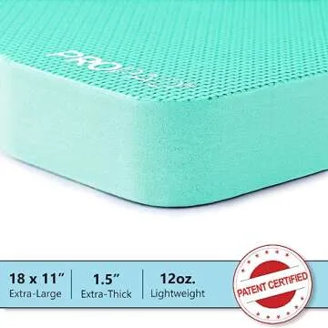 Thick Kneeling Pad, Garden Kneeler for Gardening, Bath Kneeler for Baby Bath, Kneeling Mat for Exercise & Yoga, Knee Pad for Work, Floor Foam Pad, Extra Large (XL) 18 x 11 x 1.5 Inches, Turquoise