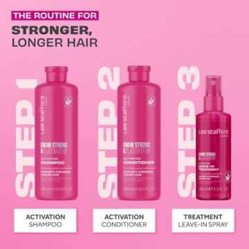 Lee Stafford Hair Growth Conditioner | Grow Strong & Long Collection - Best Thickening Regrowth Treatment for Thinning Hair Loss & Fine Hairs, Deep Conditioning, Sulfate Free, Men & Women, 16.9 Fl Oz