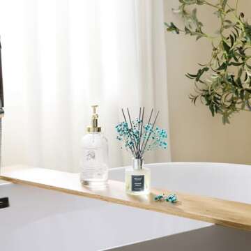 Airkeep Reed Diffuser Set - 3.38 fl oz(100ml) Cashmere Vanilla Scent Diffuser Home Fragrance Diffuser Set Includes 8 Reed Diffuser Sticks,Home Decor & Office Decor, Fragrance and Gifts