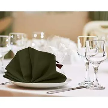 Utopia Kitchen Olive Cloth Napkins - Premium Quality Dinner Set