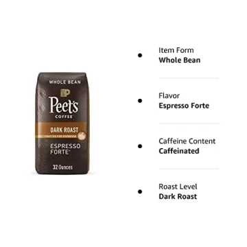 Peet's Dark Roast Espresso Forte Coffee 32 Oz