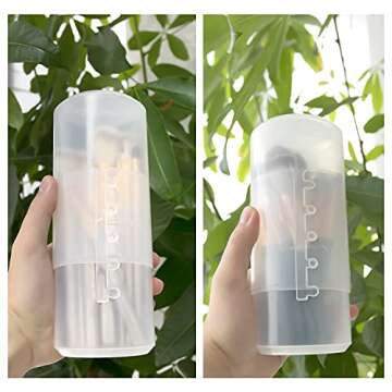 OCHEAL Retractable Makeup Brush Holders, Brushes Organizer Plastic Clear Travel Makeup Brush Case Br...