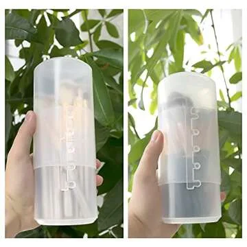 OCHEAL Retractable Makeup Brush Holders, Brushes Organizer Plastic Clear Travel Makeup Brush Case Br...