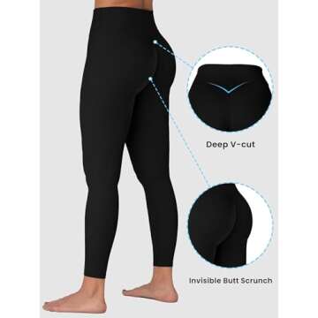 Sunzel Sunzfly Invisible Butt Scrunch Workout Leggings for Women, Butt Lifting High Waisted Gym Yoga...