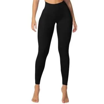 Sunzel Sunzfly Invisible Butt Scrunch Workout Leggings for Women, Butt Lifting High Waisted Gym Yoga Pants with Tummy Control 25" Black Small