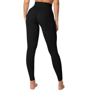 Sunzel Sunzfly Invisible Butt Scrunch Workout Leggings for Women, Butt Lifting High Waisted Gym Yoga Pants with Tummy Control 25" Black Small
