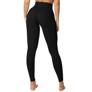 Sunzel Sunzfly Invisible Butt Scrunch Workout Leggings for Women, Butt Lifting High Waisted Gym Yoga Pants with Tummy Control 25" Black Small