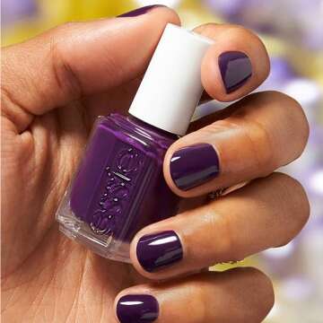 essie Salon-Quality Nail Polish, Vegan, Fall 2023, Dark Purple, Underground Ball, 0.46 fl oz