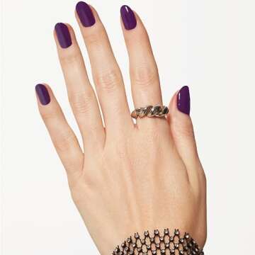 essie Salon-Quality Nail Polish, Vegan, Fall 2023, Dark Purple, Underground Ball, 0.46 fl oz