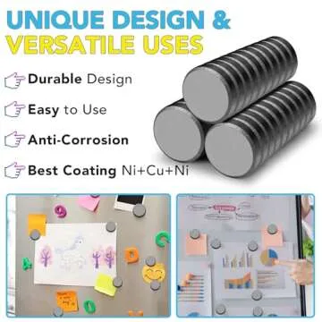 TRYMAG 90 Ceramic Crafts Magnets with Adhesive Backing