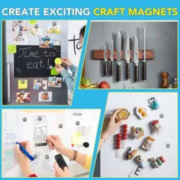 TRYMAG 90 Ceramic Crafts Magnets with Adhesive Backing