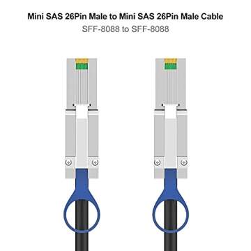 CableCreation External Mini SAS 26pin (SFF-8088) Male to Mini SAS 26 (SFF-8088) Male Cable, 2.0M