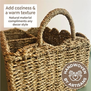 Vivika Wicker Diaper Caddy Organizer for Modern Nurseries