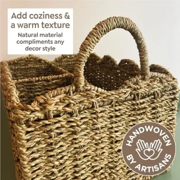 Vivika Wicker Diaper Caddy Organizer for Modern Nurseries