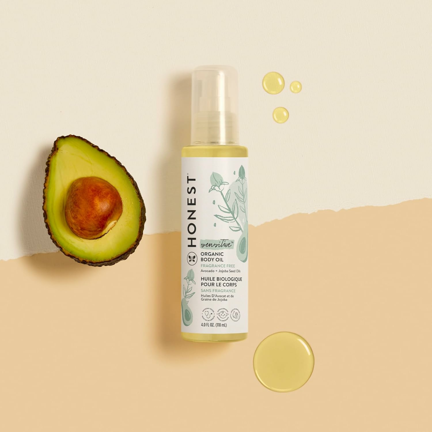 Honest Company Organic Body Oil 4 fl oz for Baby