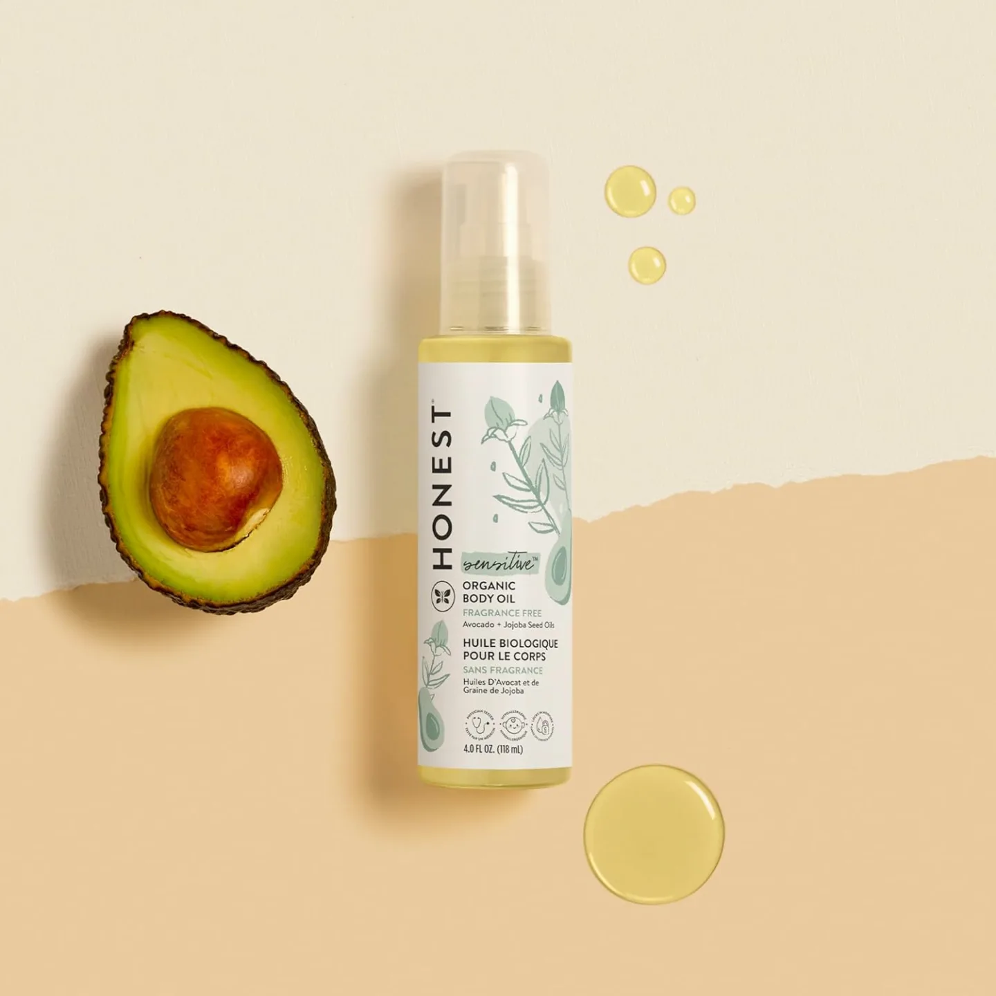 Honest Company Organic Body Oil 4 fl oz for Baby