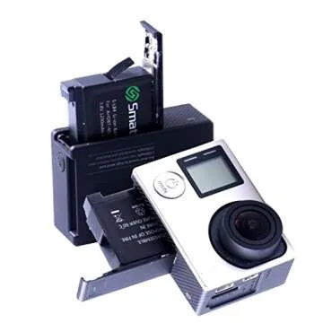 Smatree Battery (3 Pack) and 3-Channel Charger Only Compatible for G*pro Action Camera 4 (NOT for Other Action Camera!!!)