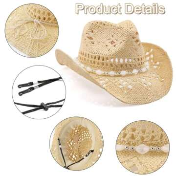 Stylish WQWOVRVO Cowboy Hat for Unisex Outdoor Use
