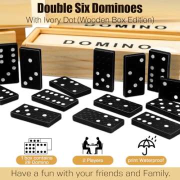 Hungdao 24 Pack Mini Dominoes Set – Educational Fun for All Ages