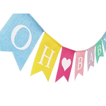 Oh Baby Banner for Baby Shower Pre-strung Decor