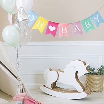 Oh Baby Banner for Baby Shower Pre-strung Decor