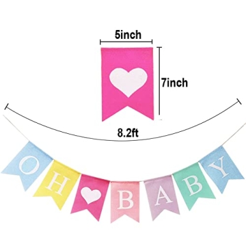 Oh Baby Banner for Baby Shower Pre-strung Decor