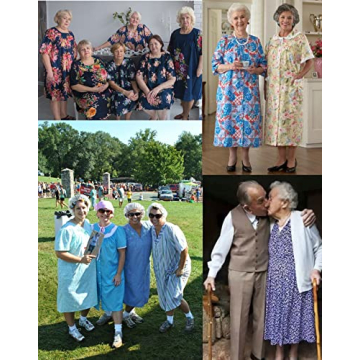 Ekouaer Women's Floral Nightgown with Pockets, Large